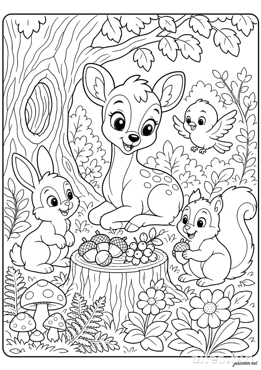Free Printable Forest Coloring Pages For Kids Free Worksheet #6