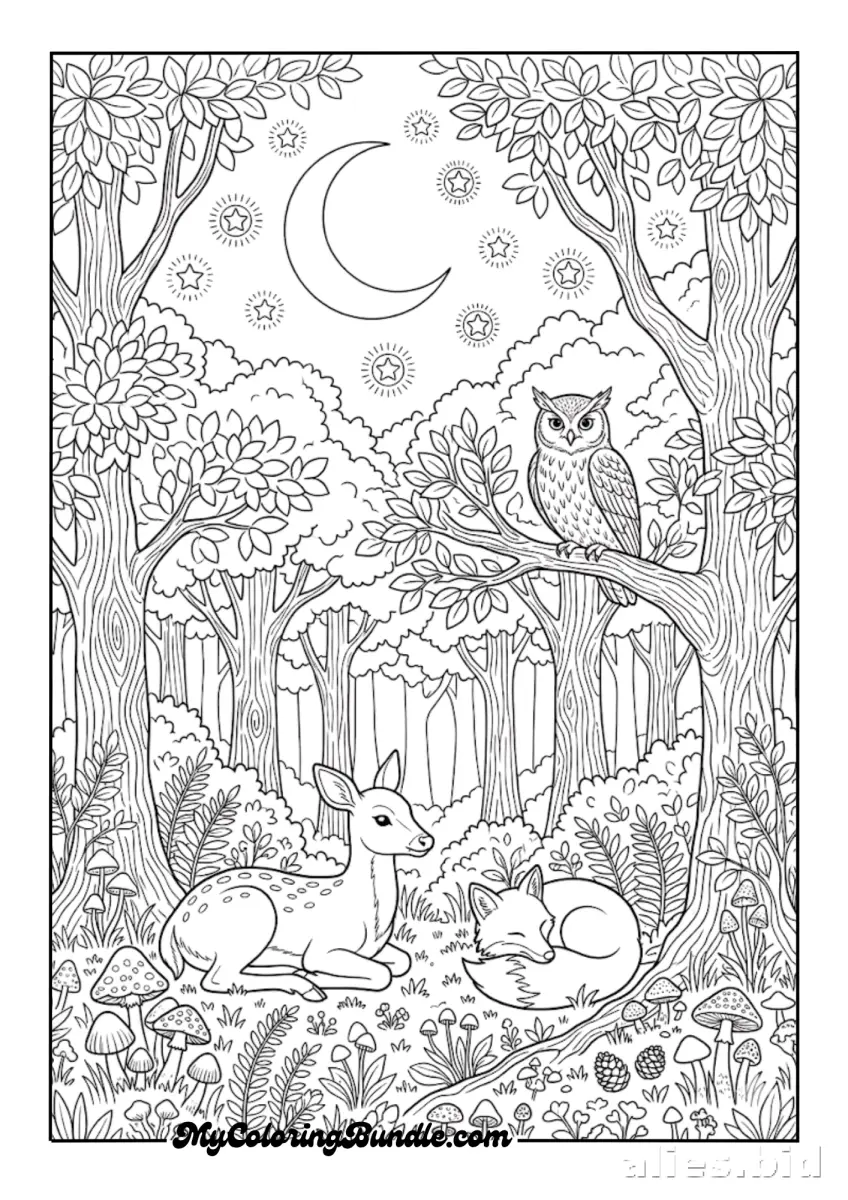Free Printable Forest Coloring Pages For Kids Free Worksheet #11