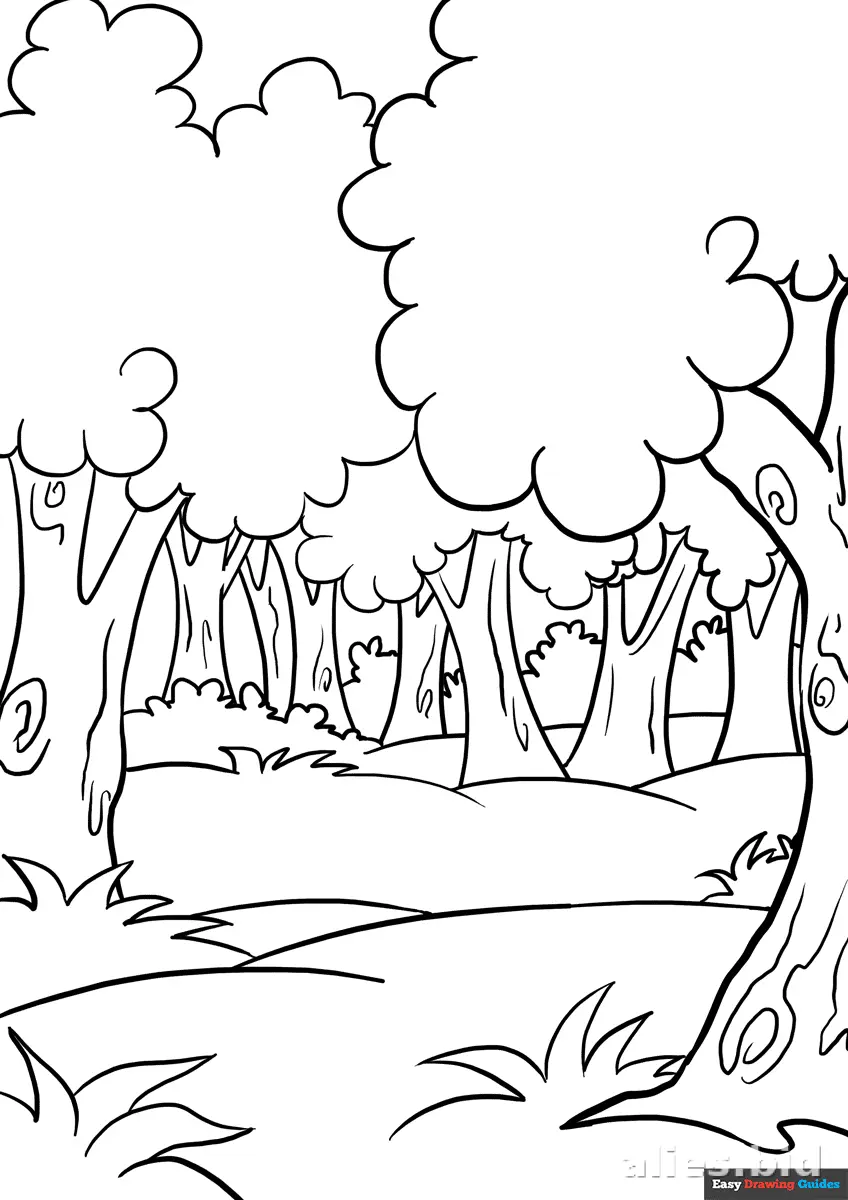 Free Printable Forest Coloring Pages For Kids Free Worksheet #13