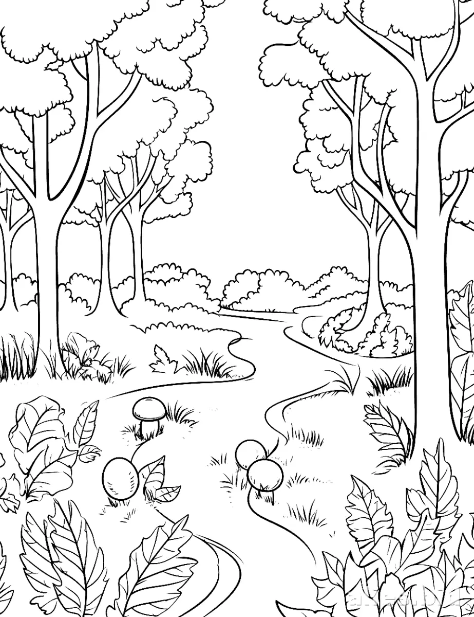 Free Printable Forest Coloring Pages For Kids Free Worksheet #7