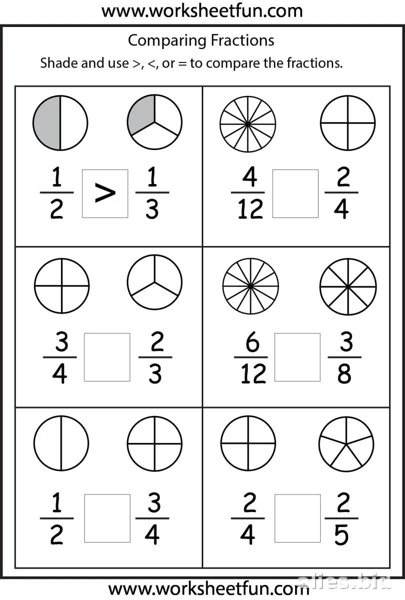 Free Printable Fractions Worksheet For 3rd Grade #2
