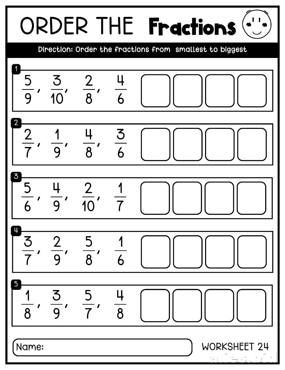 Free Printable Fractions Worksheet For 3rd Grade #7