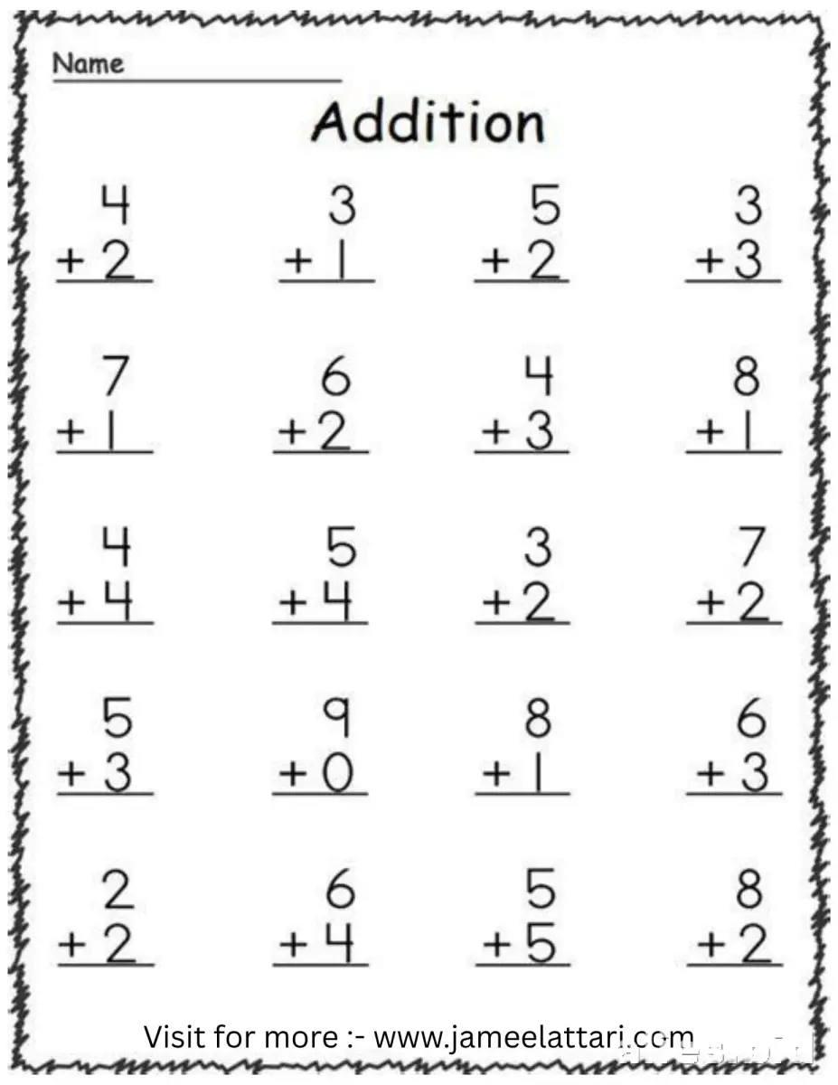 Free Printable Free Math Worksheets For Kindergarten Addition #14
