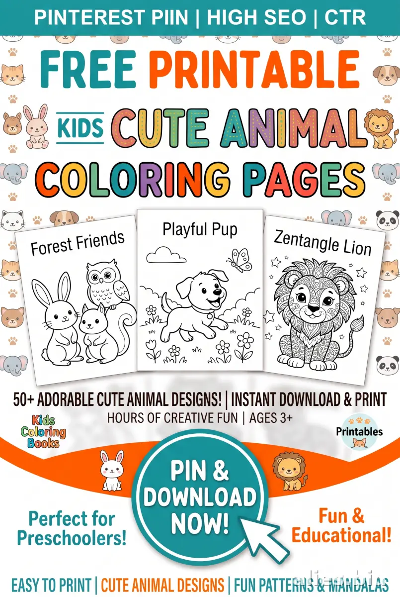 Free Printable Animal Coloring Pages For Kids Worksheet #4