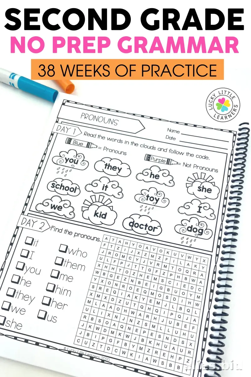 Free Printable Grammar Worksheet For 2nd Grade #4
