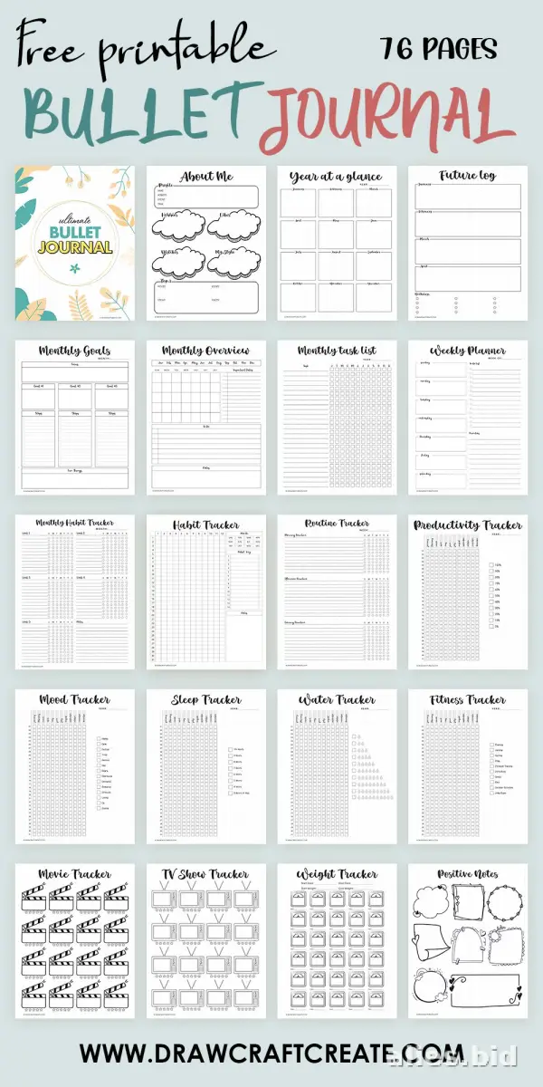 Habit Tracker Printable Free Download Worksheet #4