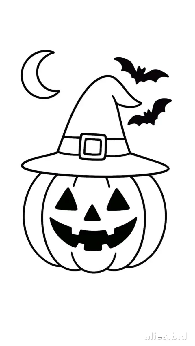 Free Printable Halloween Coloring Pages For Kids Worksheet #3