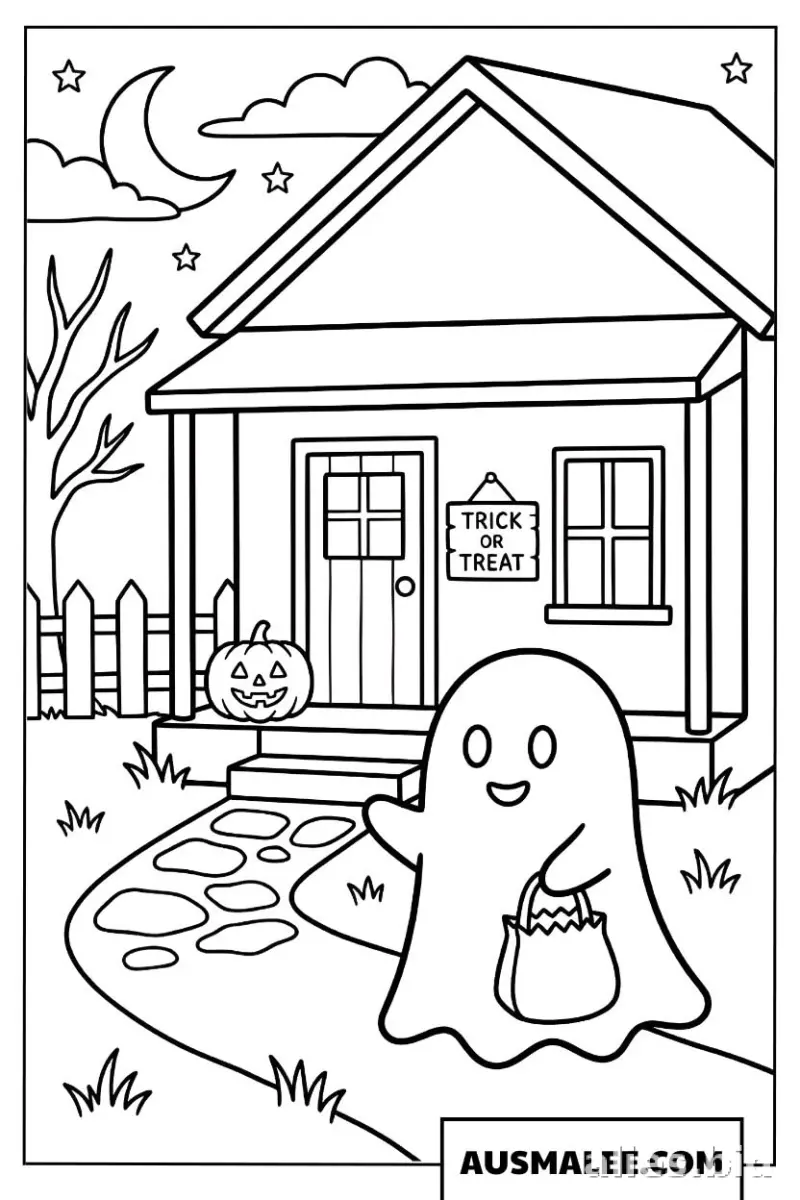 Free Printable Halloween Coloring Pages For Kids Worksheet #6