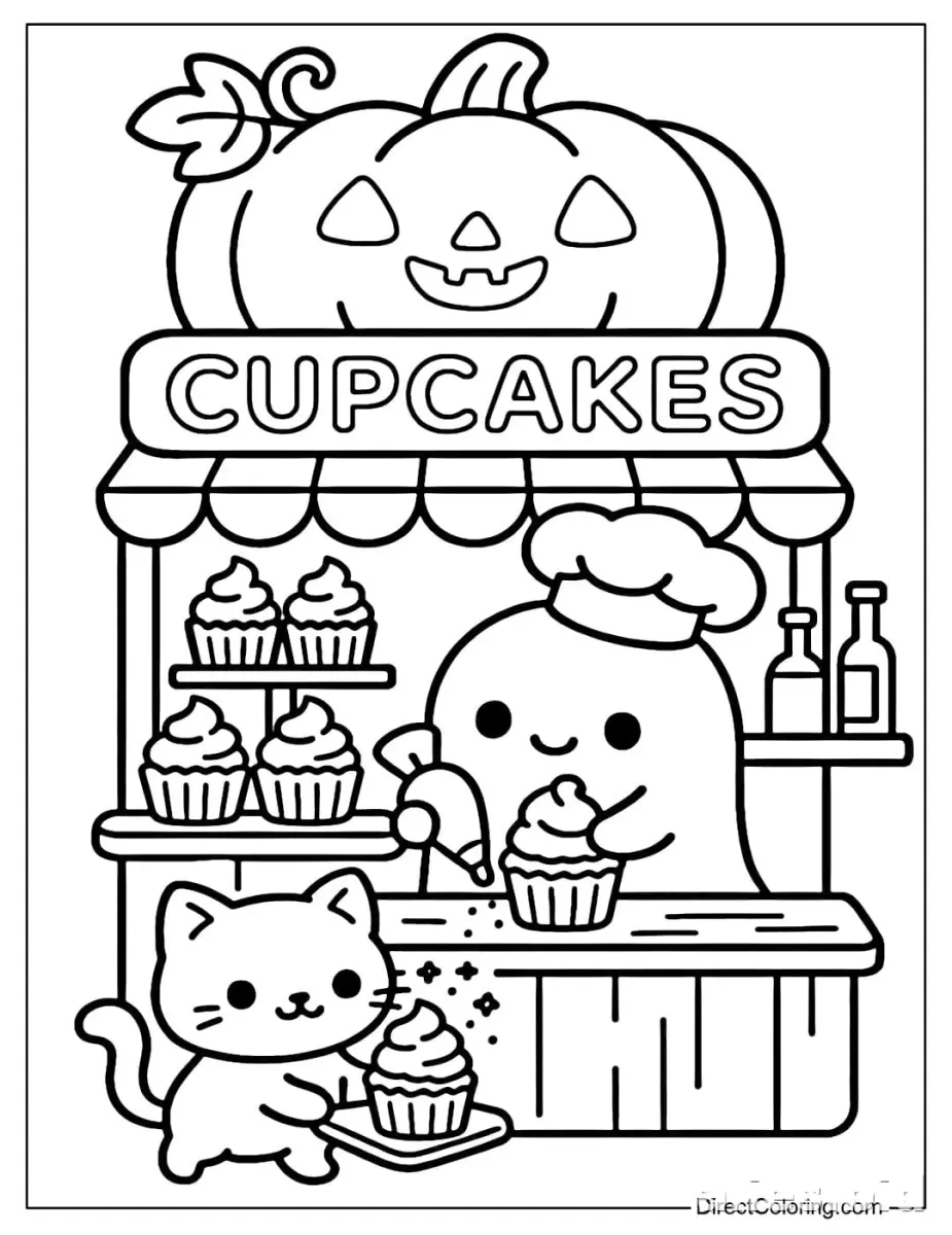 Free Printable Halloween Coloring Pages For Kids Worksheet #8