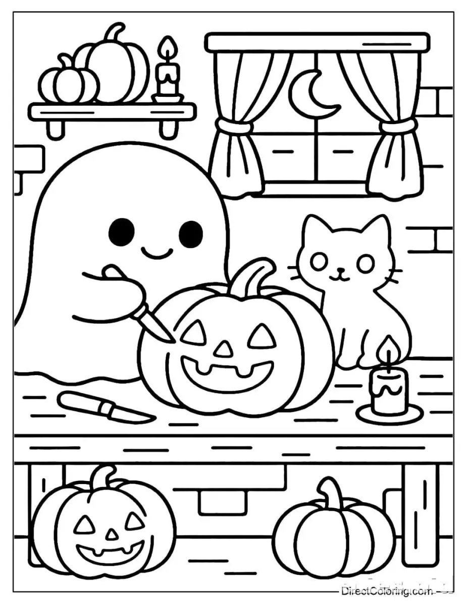 Free Printable Halloween Coloring Pages For Kids Worksheet #15