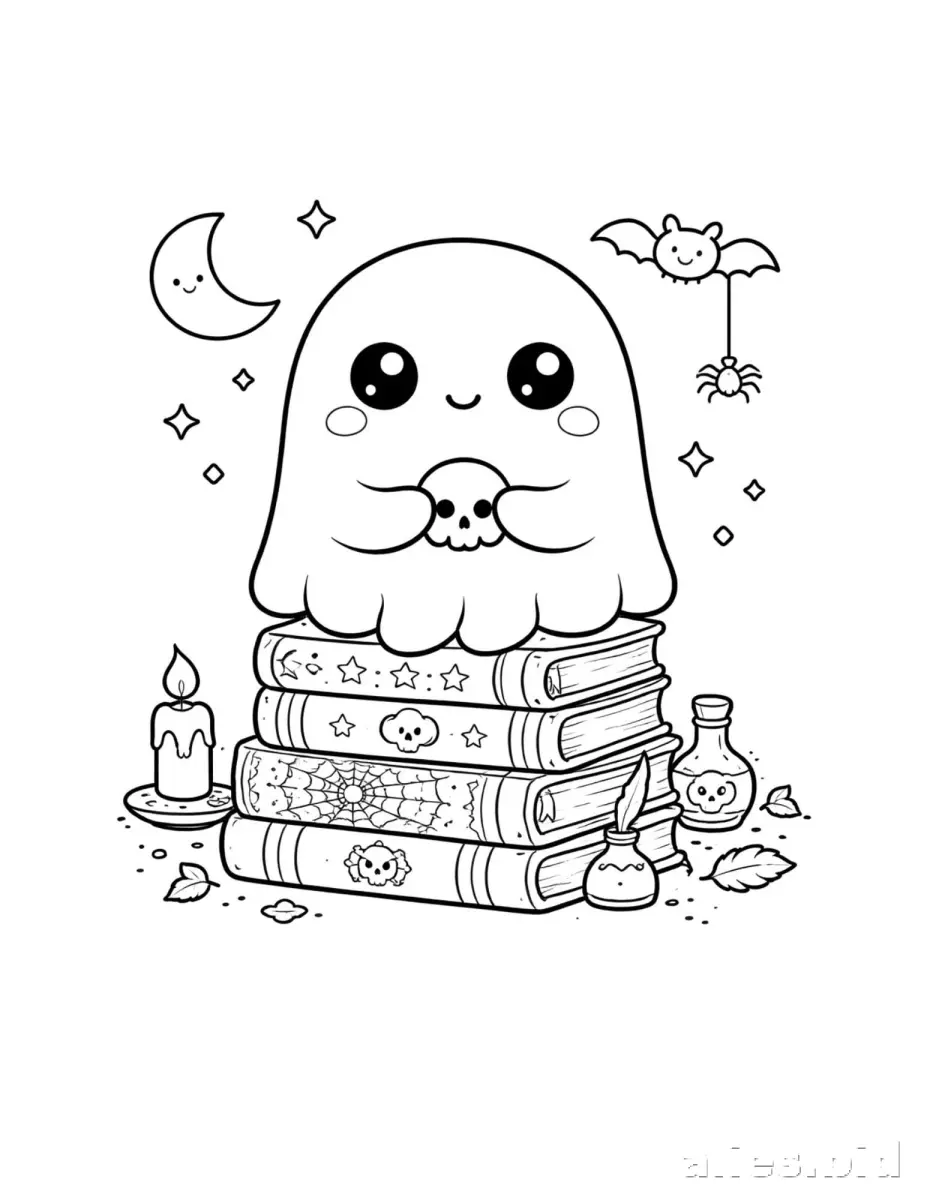 Free Printable Halloween Coloring Pages For Kids Worksheet #9