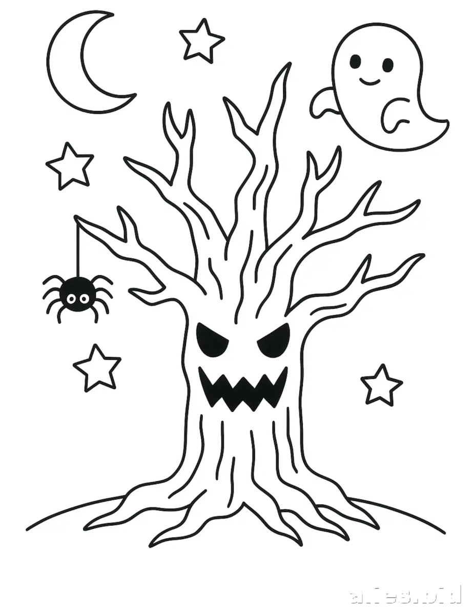 Free Printable Halloween Coloring Pages For Kids Worksheet #11