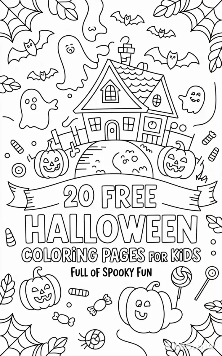 Halloween Coloring Pages For Kids Worksheet #7