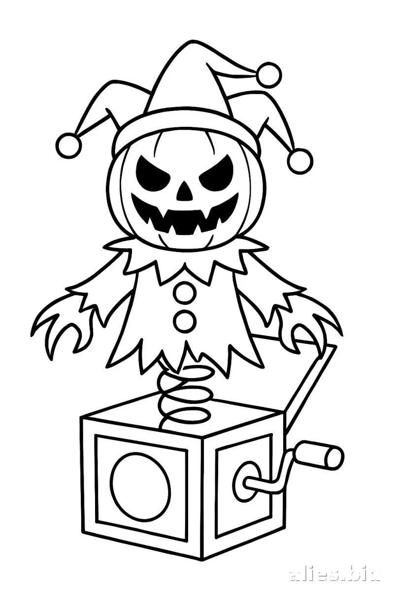 Halloween Coloring Pages For Kids Worksheet #3