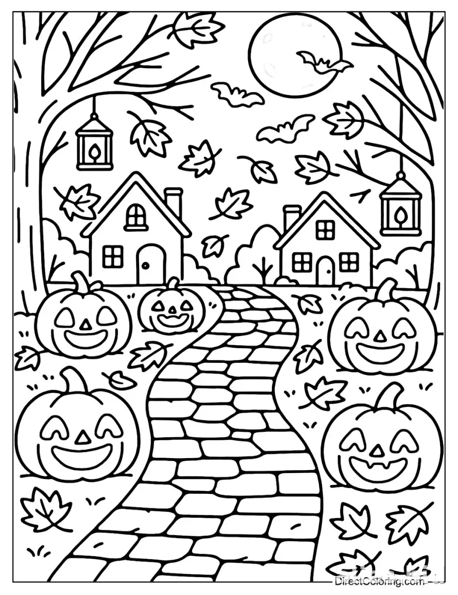 Halloween Coloring Pages For Kids Worksheet #8