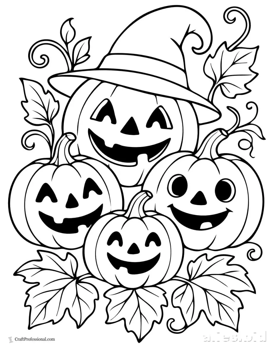 Halloween Coloring Pages For Kids Worksheet #9