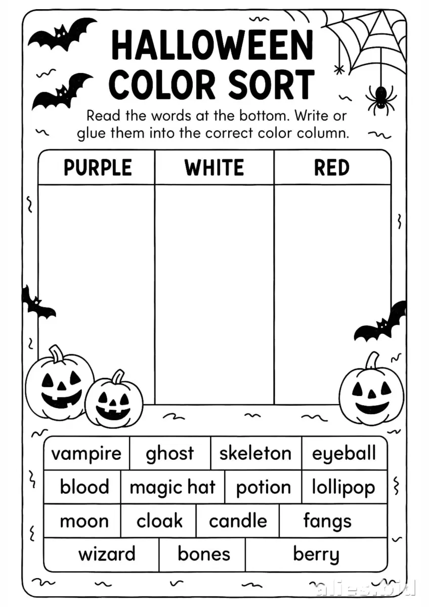 Free Printable Halloween Worksheet For Kids Free #7