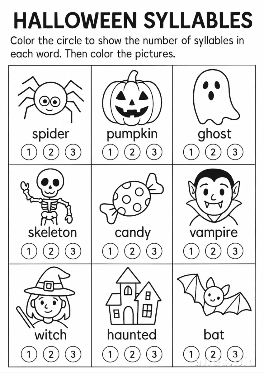 Free Printable Halloween Worksheet For Kids Free #10
