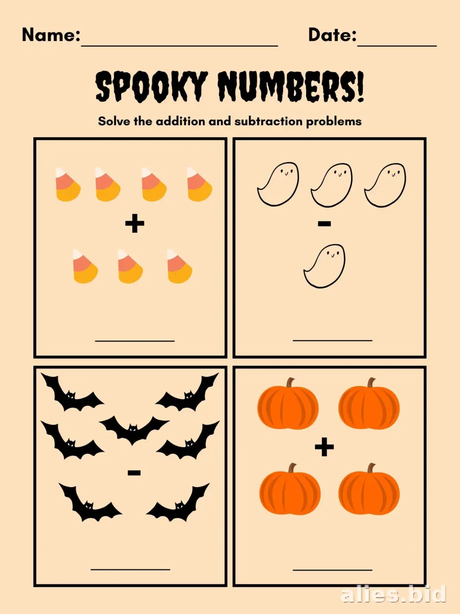 Free Printable Halloween Worksheet For Kids Free #12