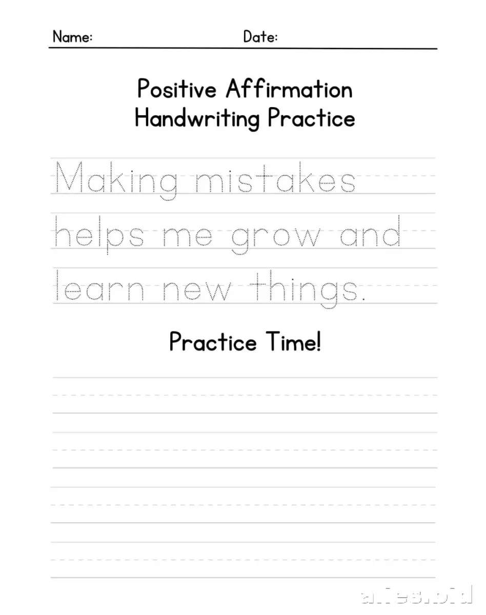 Free Printable Handwriting Practice Sheets For Kindergarten Worksheet #11