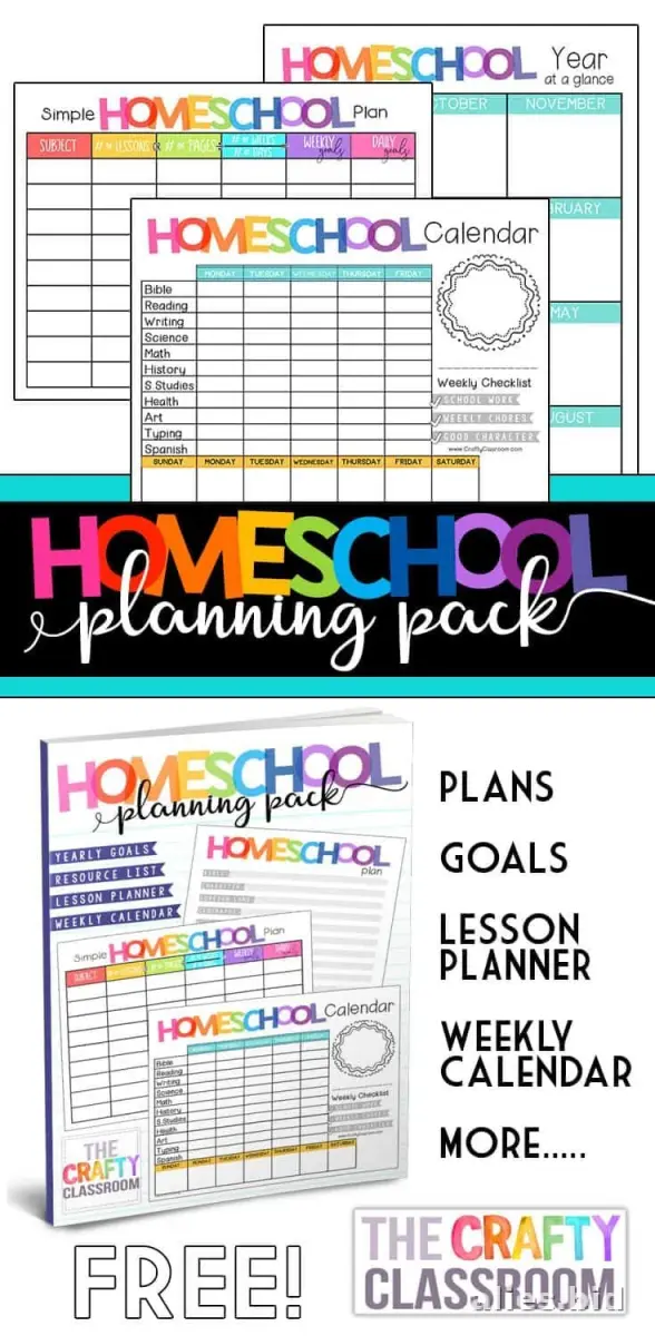 Free Printable Homeschool Planner Template Free Worksheet #6