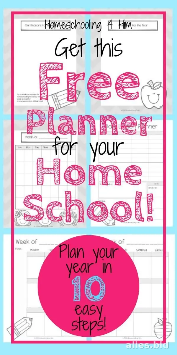 Free Printable Homeschool Planner Template Free Worksheet #19
