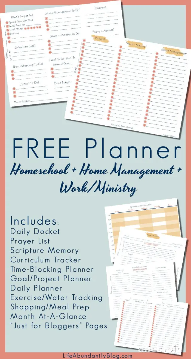 Free Printable Homeschool Planner Template Free Worksheet #20