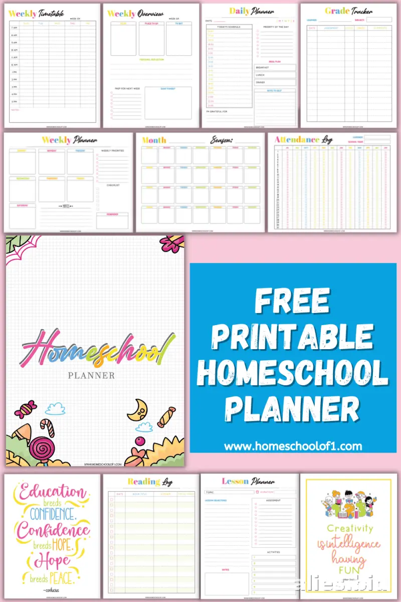 Free Printable Homeschool Planner Template Free Worksheet #2