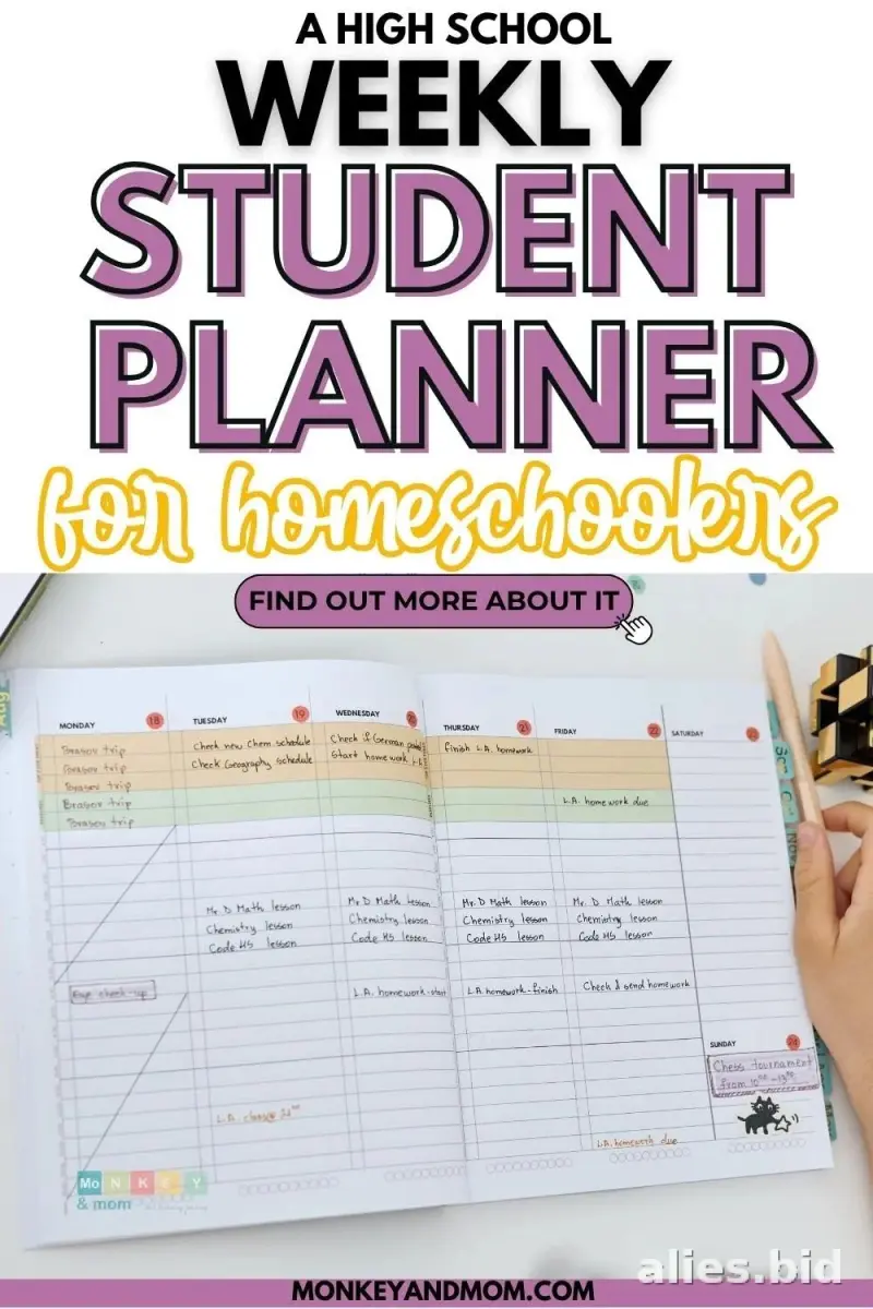 Free Printable Homeschool Planner Template Free Worksheet #4