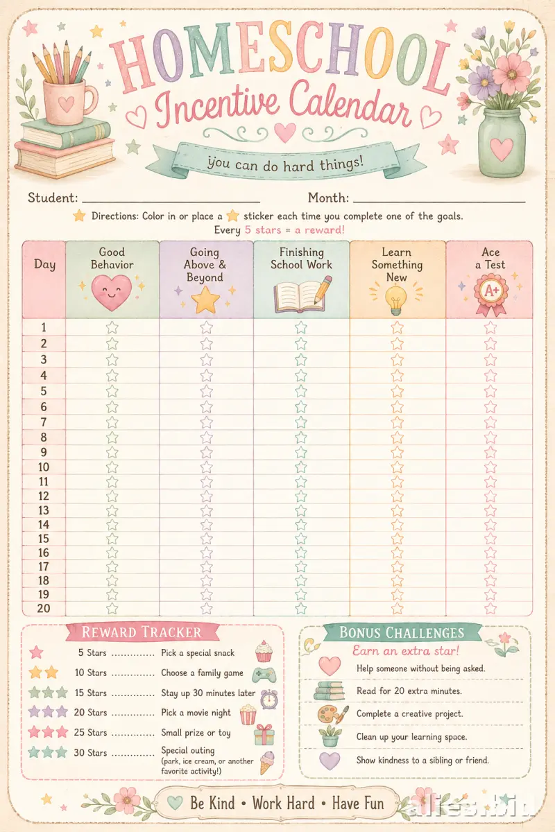 Free Printable Homeschool Planner Template Free Worksheet #10