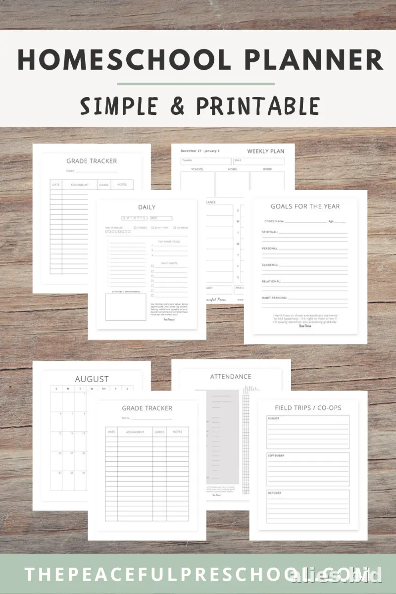 Free Printable Homeschool Planner Template Free Worksheet #12