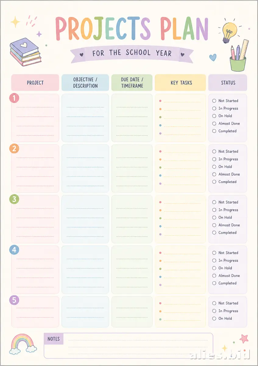 Free Printable Homeschool Planner Template Free Worksheet #5