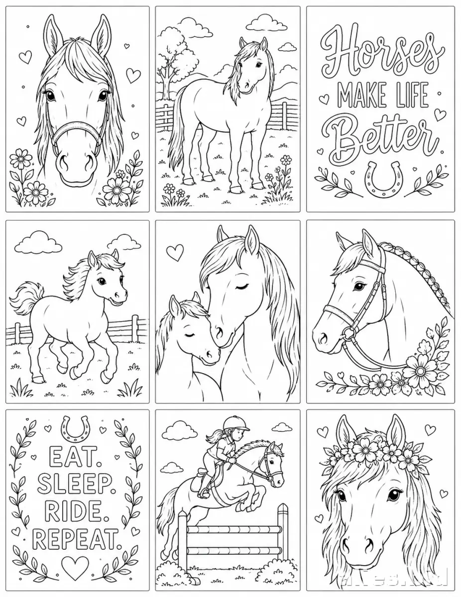 Free Printable Horse Coloring Pages For Kids Free Worksheet #8