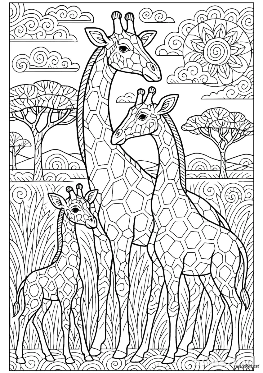 Jungle Animal Coloring Pages Free