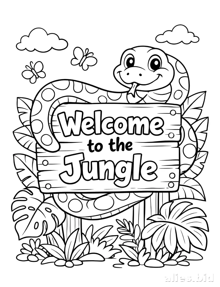 Free Printable Jungle Animal Coloring Pages Free Worksheet #17