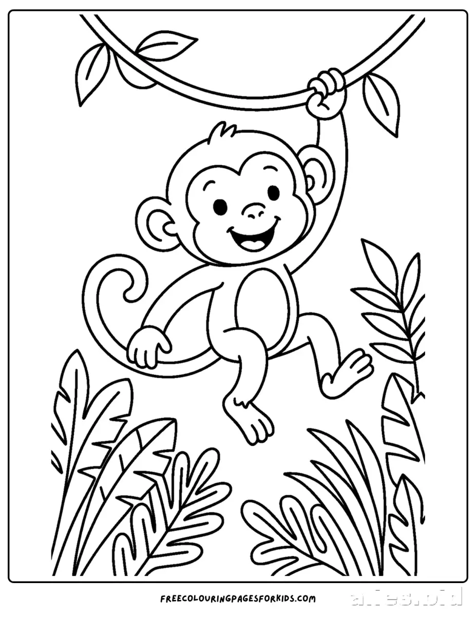 Free Printable Jungle Animal Coloring Pages Free Worksheet #3