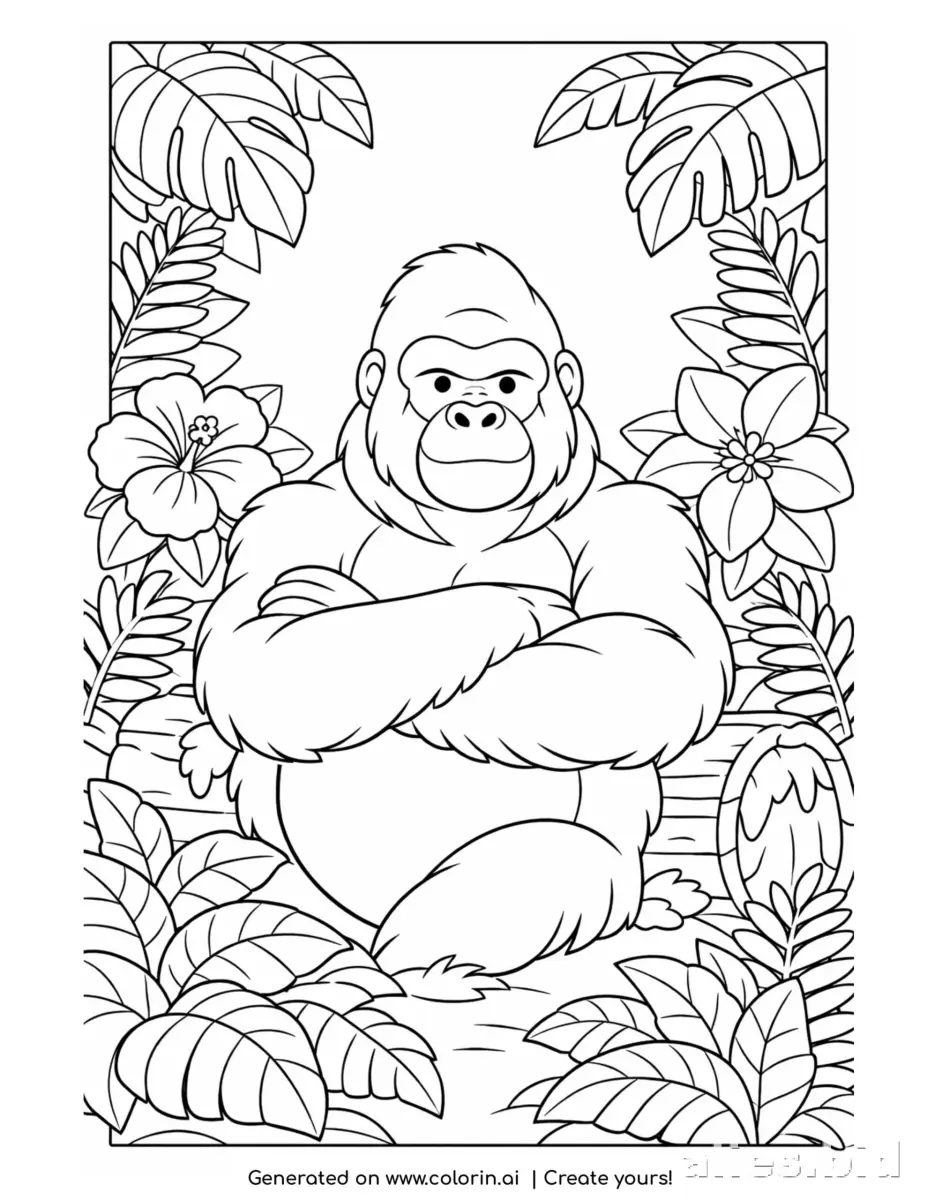 Free Printable Jungle Animal Coloring Pages Free Worksheet #16