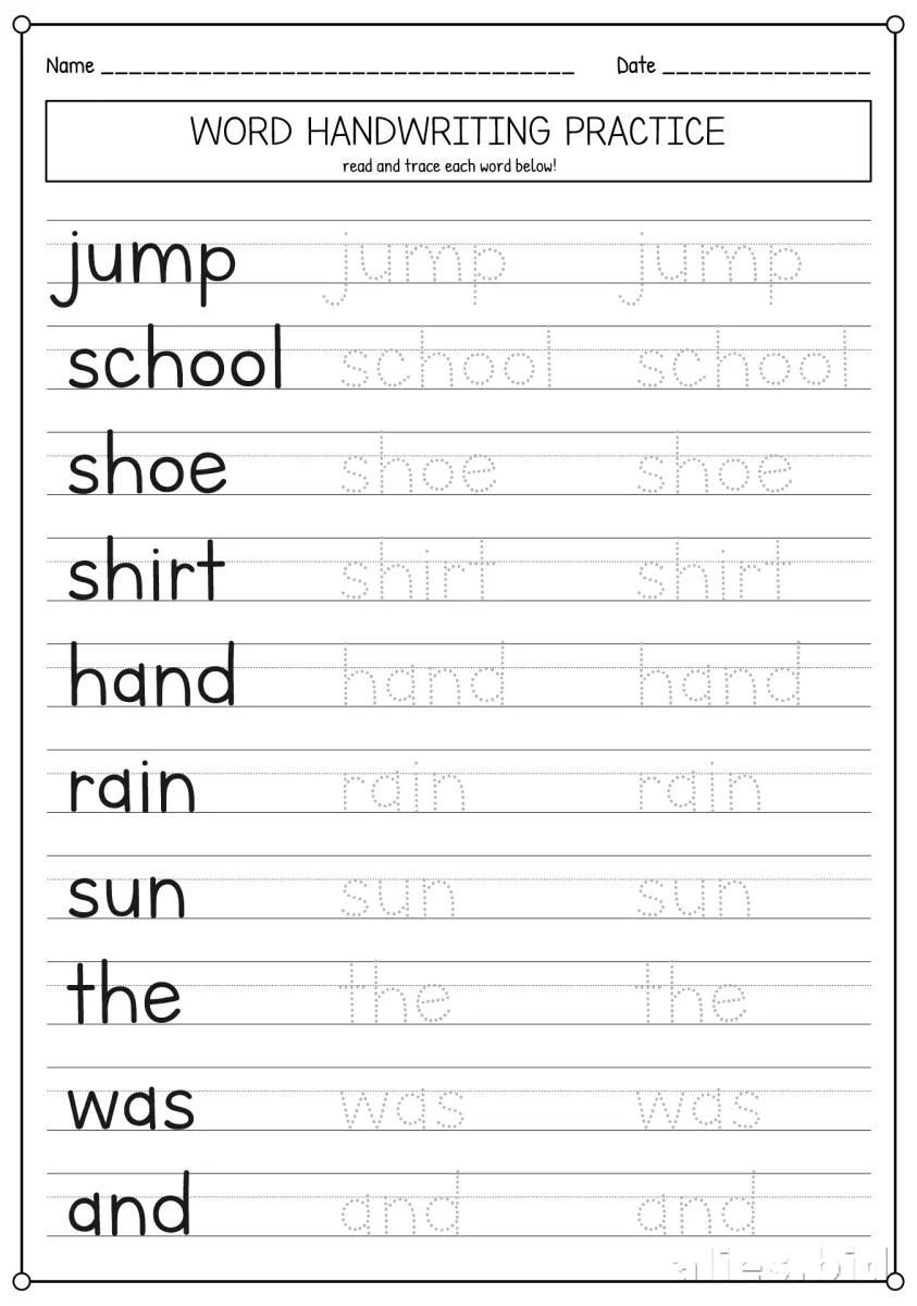 Free Printable Kindergarten Worksheet Free Print #3