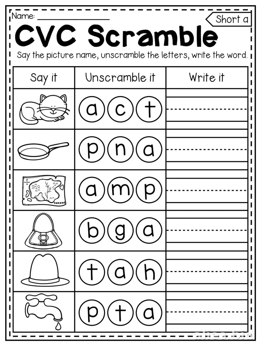 Free Printable Kindergarten Worksheet Free Print #2