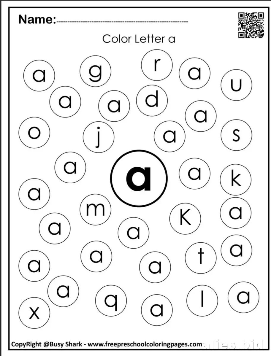 Free Printable Letter Recognition Worksheets For Toddlers #12