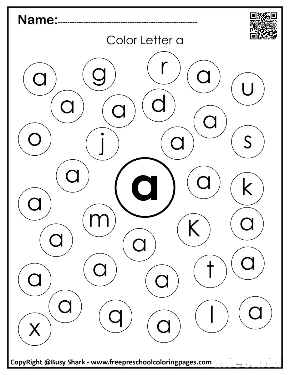 Free Printable Letter Recognition Worksheets For Toddlers #4