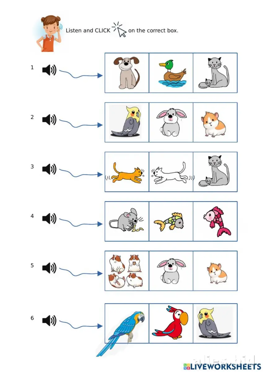 Free Printable Listening Activity Sheet For Kids Worksheet #11