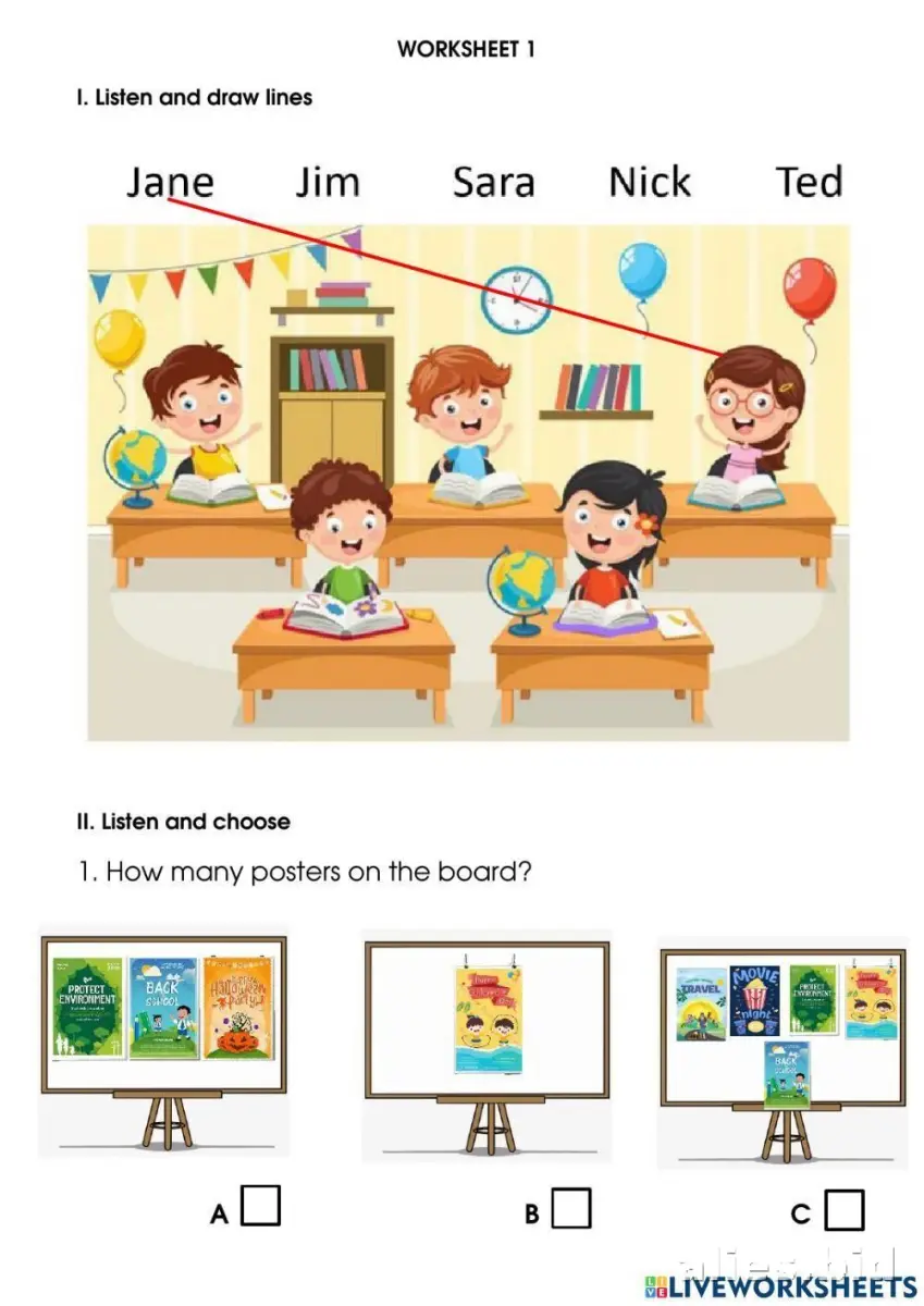 Free Printable Listening Activity Sheet For Kids Worksheet #18