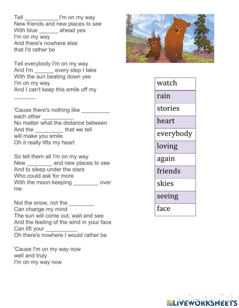 Free Printable Listening Activity Sheet For Kids Worksheet #14
