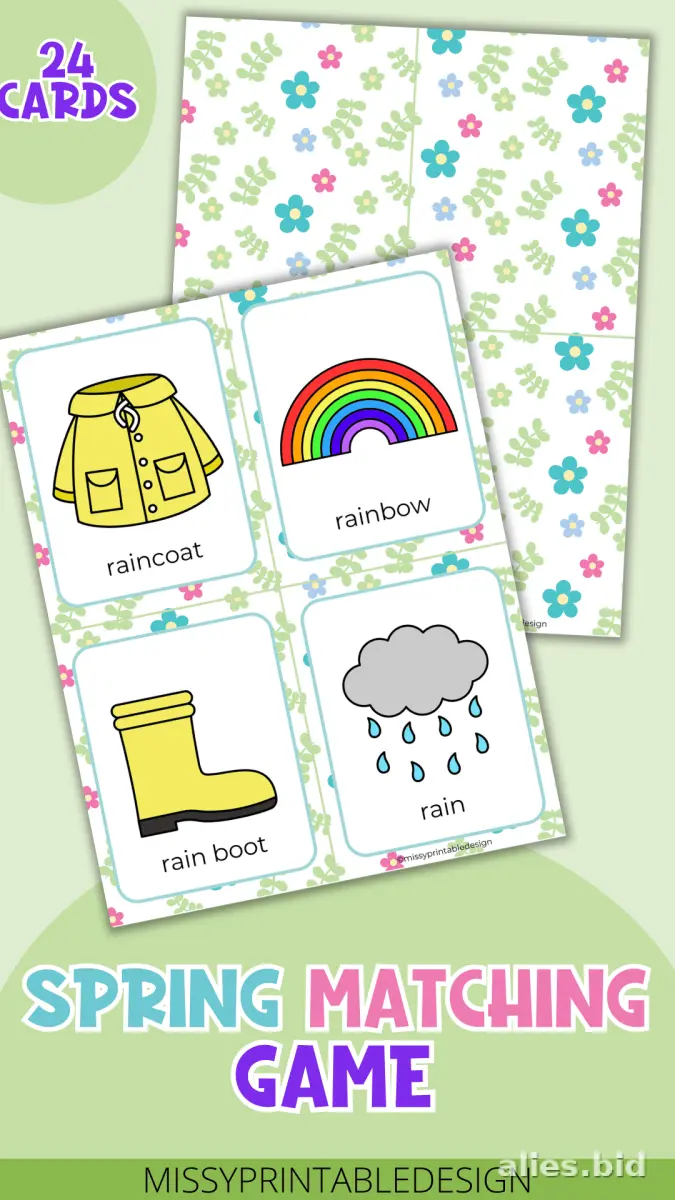 Free Printable Matching Game Sheet Free Print Worksheet #13