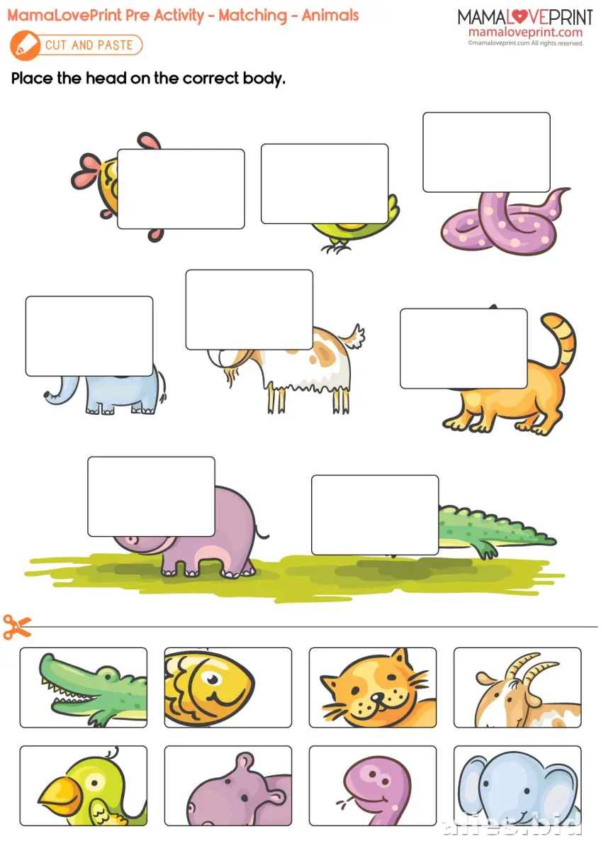 Free Printable Matching Game Sheet Free Print Worksheet #10