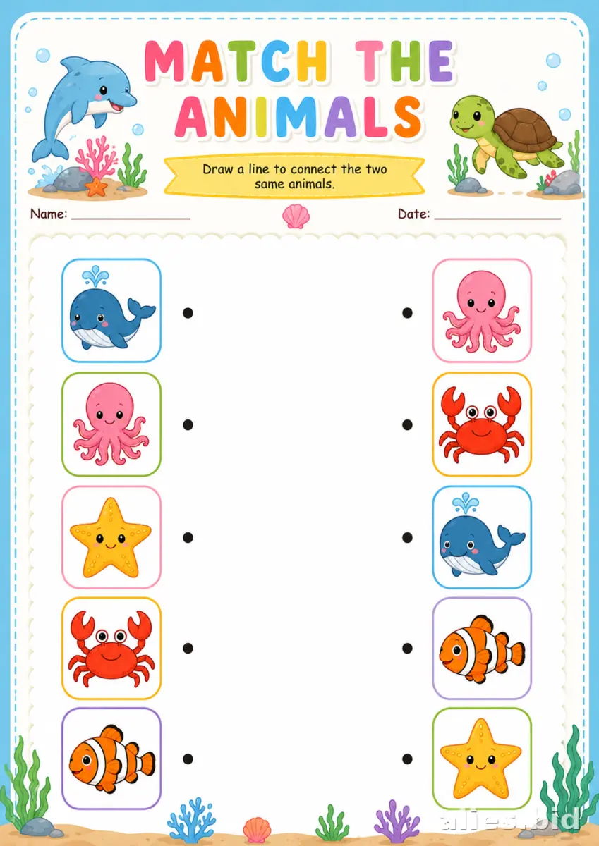 Free Printable Matching Game Sheet Free Print Worksheet #7