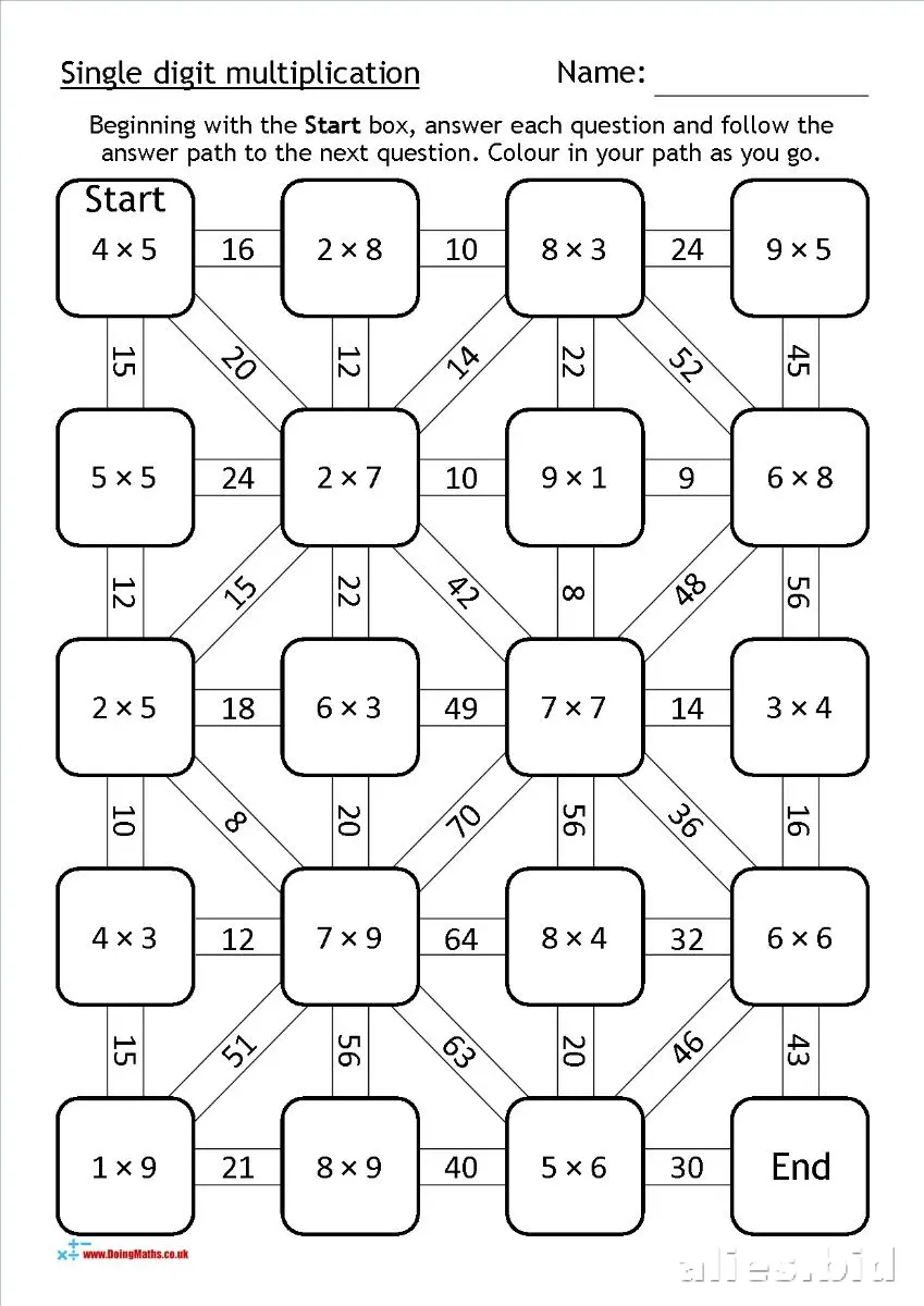 Free Printable Math Activity Sheet For Kids Free Worksheet #2