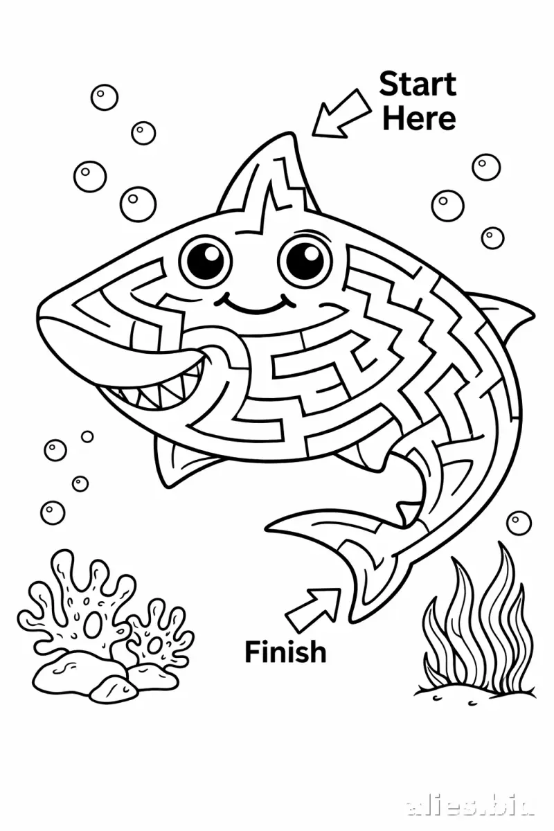Free Printable Maze Activity Sheet For Children Worksheet #3