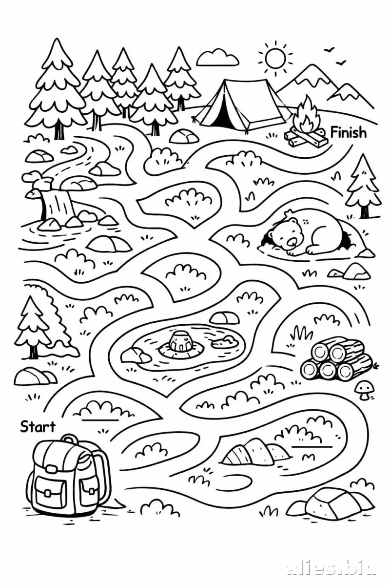 Free Printable Maze Activity Sheet For Children Worksheet #5